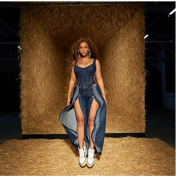 Adidas BEYONCÉ Ivy Park Rodeo Super Sleek White Royal Blue Sneakers SIZE 8 NWB - Picture 2 of 16